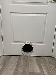 Large Cat Door Interior Door, No-Flap Cat Door for Interior Door, Pet Door for Cats, Easy DIY Setup, No Training, Up to 22 LBS, Easy to Install(Snow White)