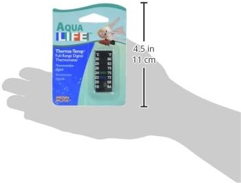 Penn-Plax Therma-Temp Temperature Sensitive Thermometer | Great for Checking The Water Temperature in Smaller Tanks | Small Strip, 2" (DT014)
