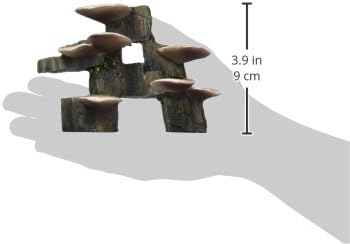 Penn-Plax Deco-Replicas Tree Trunk with Shelf Mushrooms Aquarium Decoration – Safe for Freshwater and Saltwater Fish Tanks – Small