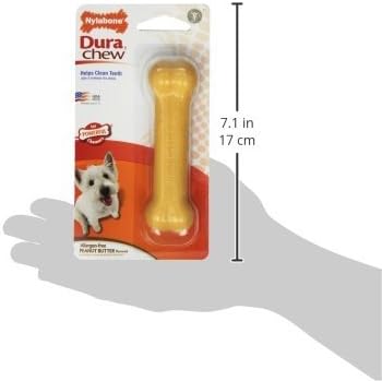 Nylabone Dura Chew Dog Chew Bones (Peanut Butter, 3-Bones)