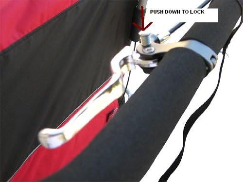 Extra Large Dog Stroller and Pet Bike Trailer for dogs up to 110 lbs with Suspension Shocks.