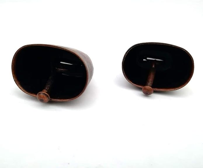 Dog Cat Pet Copper Bells Animal Copper Small Size Bronze Bell Brass Pet Anti-Theft Accessories,wind chimes, baby early childhood bells, bracelet bells (Red Bronze)