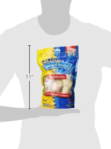 Dingo Dental Bones Dog Chews, 6-Count