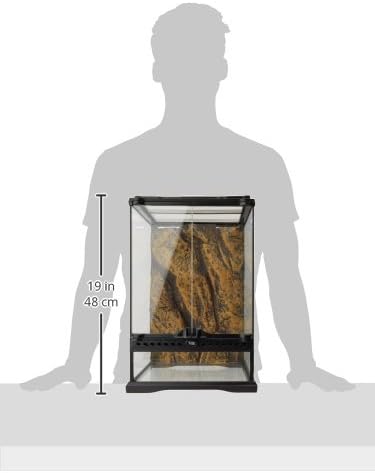 Exo Terra Glass Terrarium Kit, for Reptiles and Amphibians, Mini Tall, 12 x 12 x 18 inches, PT2602A1