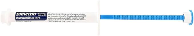 Bimectin Ivermectin 1.87% Paste Wormer Parasites Apple Horse OTC (1 Tube)
