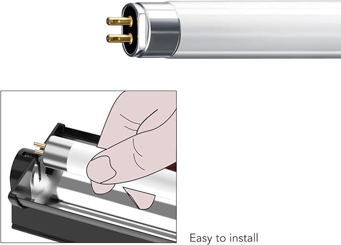 UVB10.0 Reptile Light Tube, 24W T5 UVB Tube Light, for Desert-Dwelling Reptiles, Bearded Dragon UVB Light, Length 22''
