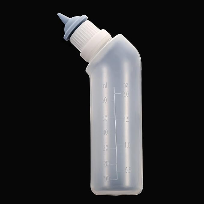 5Pack Pet Nursing Bottle with Grey Mini Feeding Nipple for Newborn Kittens, Puppies, Small Animals …