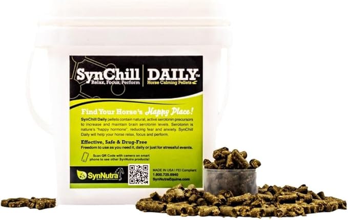 SynChill 100% Natural & Nutritional Supplement, Lab Proven Results, Designed for Focus & Performance, Approved by Olympians and Veterinarians, Daily Pellets -120 Servings, Made in USA