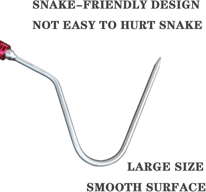 46'' High-Carbon Snake Hook 2 Pack Catcher Stick Tongs Grabber Reptile Pick-up Handling Tools for Catching,Moving Snakes