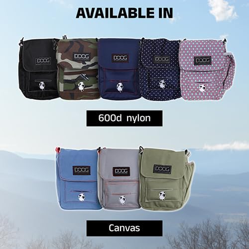 DOOG | Walkie Bag | Adjustable Shoulder Bag With Poo Bag Compartment | Navy and Red