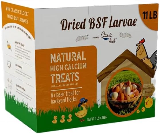 11 lb Black Soldier Fly Larva - BSFL is a high Calc-Rich Chicken Feed with More Calcium Than mealworms. Feeding with The Main Food is conducive to Laying hens