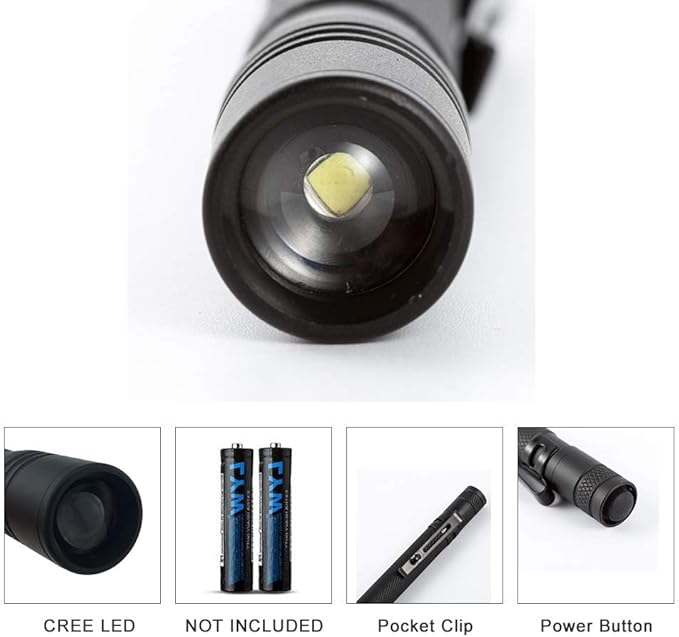 395nm UV Flashlight, Zoomable Blacklight Flashlight 4xAAA Battery, Pen Ultraviolet Flashlight Pet Urine Detector for Cat Dog Stains, Bed Bug, Household Toilet