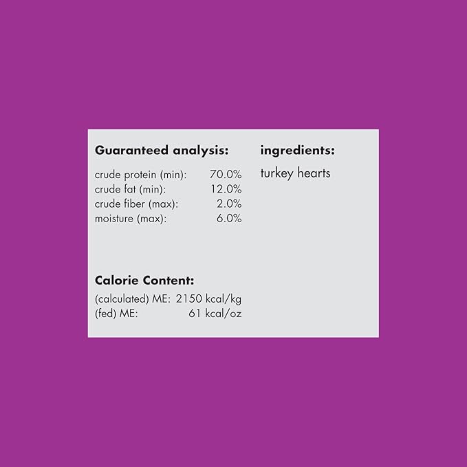 smallbatch Pets Premium Freeze-Dried Turkey Heart Treats for Dogs and Cats, 3.5 oz, Made and Sourced in The USA, Single Ingredient, Humanely Raise Meat, No Preservatives or Anything Artificial Ever