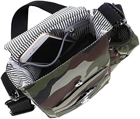 DOOG | Walkie Bag | Adjustable Shoulder Bag with Poo Bag Compartment and Water Bottle Compartment | Camo