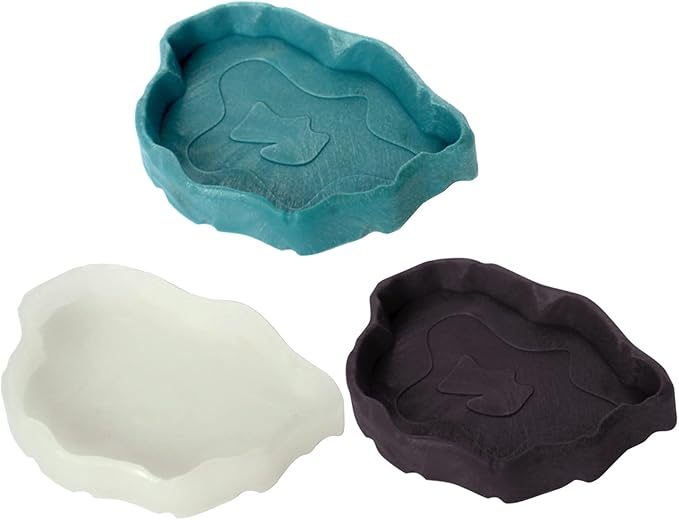 Terrarium Bowls Bowl Worm Dish for Small Plastic Water Bowl for Anoles Bearded Dragons Bowl Water Bowl Small Worm Dish for for Bearded Dragon, Night color