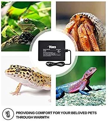 iPower Reptile Heat Pad 4W/8W/16W/24W Under Tank Terrarium Warmer Heating Mat and Digital Thermostat Controller for Turtles Lizards Frogs and Other Small Animals, Multi Sizes
