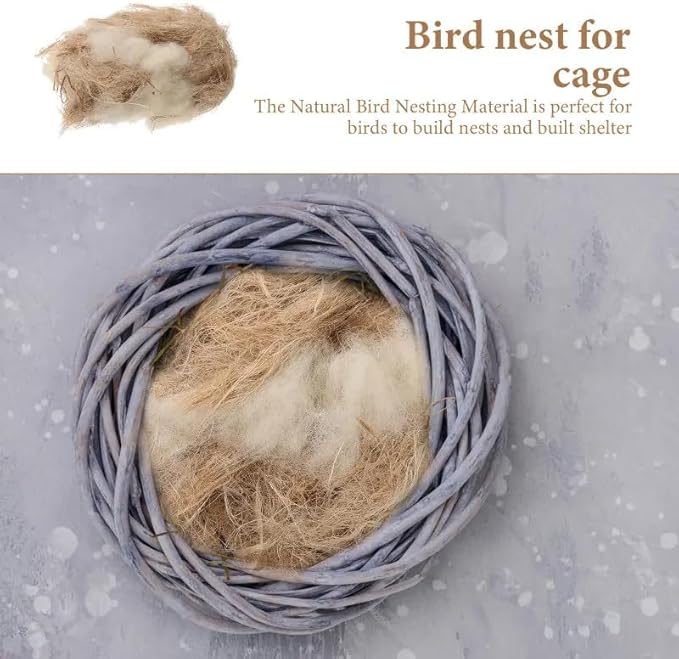 Natural Mixing Bird Nesting Materials for Bird,Bird Nesting Material for Budgie,Parrot,Finche,Canaries,Other Birds 40G/1.4oz
