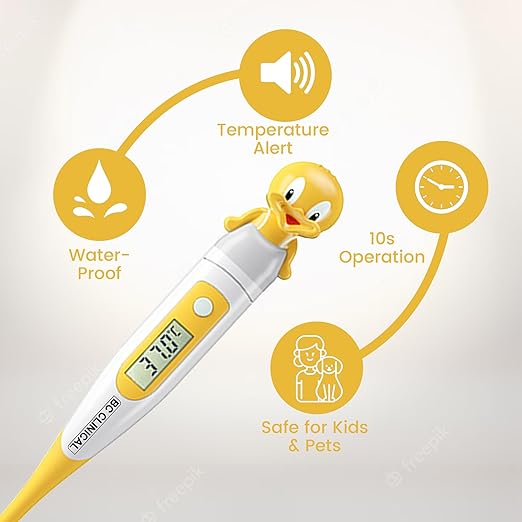 Thermometer for Adults Children Pets, Oral Armpit Rectal, Dog and cat (Frog)