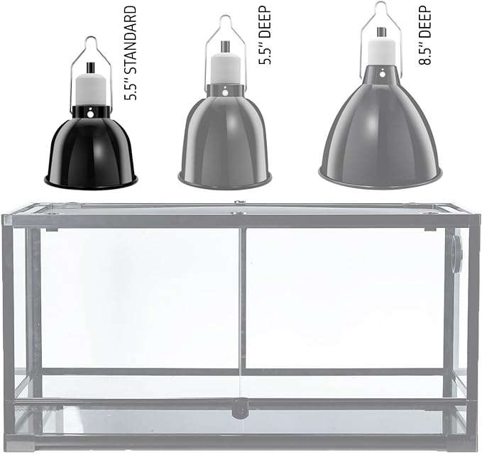 Reptile Light Fixture, 5.5'' Standard Dome for Reptile Basking Bulb Light/Heat Lamp/Ceramic Heat Emitter, 5.5 Inch Light Dome