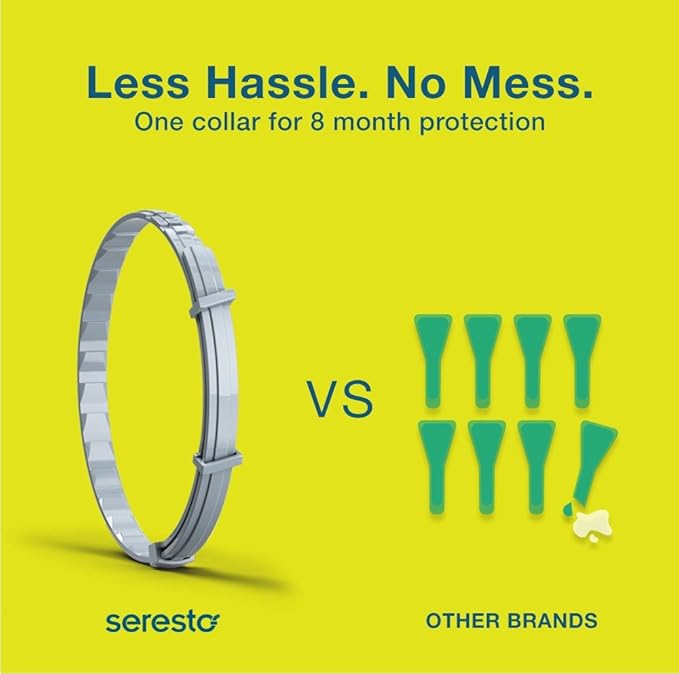Seresto Large Dog Vet-Recommended Flea & Tick Treatment & Prevention Collar for Dogs Over 18 lbs. | 8 Months Protection