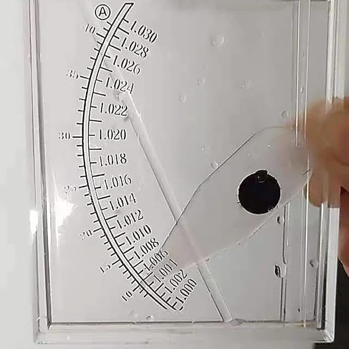 Salinity Hydrometer Salinity Tester Square Sea Hydrometer Salinity Measuring Device Salt Water Salinity Meter for Fish Tank Pond Saltwater Freshwater