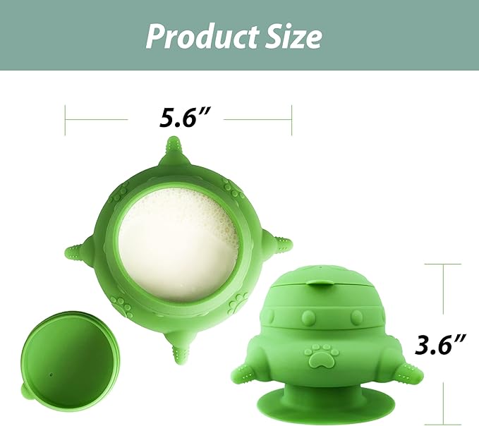 Puppy bottles for nursing,Puppy milk feeders for multiple puppies nipple,Puppy Feeder Milk Bowl,4 Nipples Silicone Puppy Nursing Station,Feeder Bowl for Kittens, Puppies,Capacity 240ml(Green)