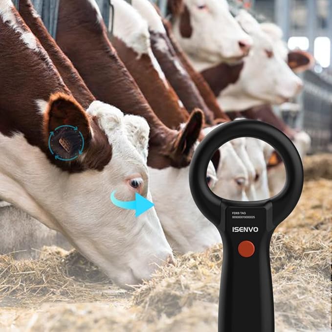 190S Animal Rabbit Dog Cats Pet Microchip Reader RFID EMID Micro Chip Scanner 134.2kHz 125kHz 15 Digits FDX-B ISO 11784/11785 Pet Chip ID Registration