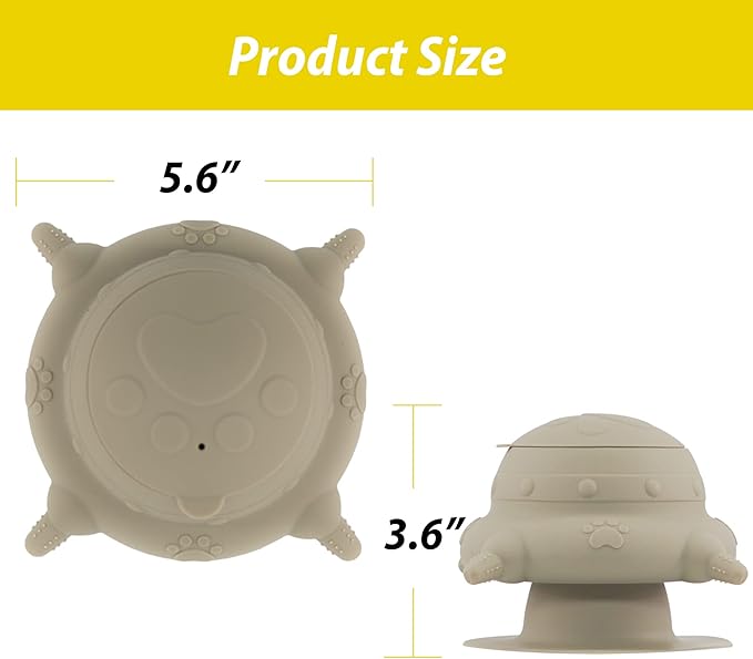 Puppy bottles for nursing,Puppy milk feeders for multiple puppies nipple,Puppy Feeder Milk Bowl,4 Nipples Silicone Puppy Nursing Station,Feeder Bowl for Kittens, Puppies,Capacity 240ml(Grey)