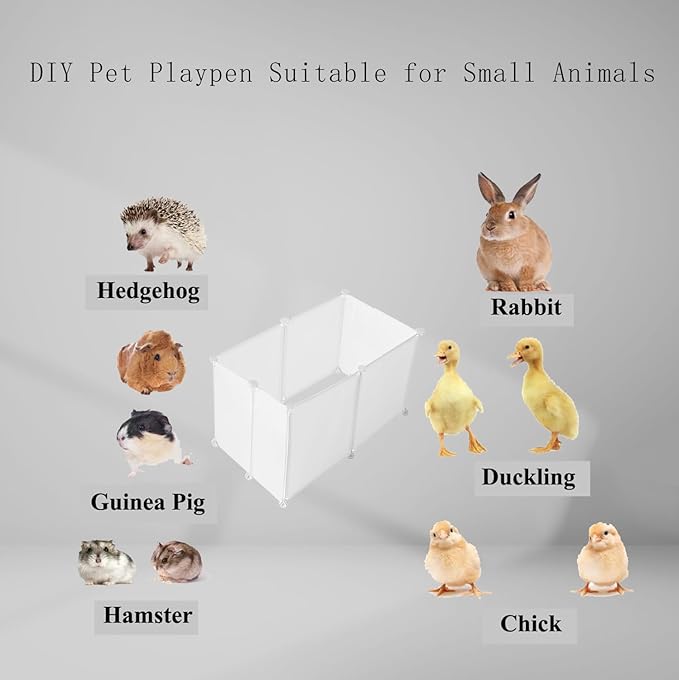 Pet Litter Box Enclosure Splash Guard,DIY Extra Large Cat Litter Box Shields for Open Top Litter Pan.Small Animal Pen for Hamsters, Guinea Pig,etc.