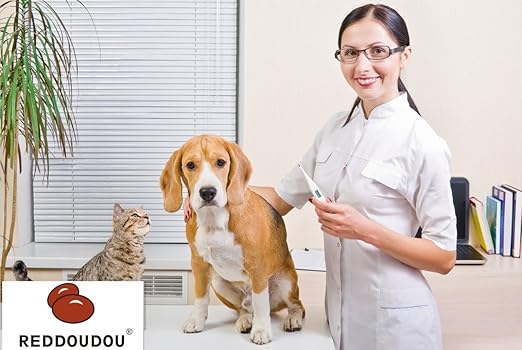 Digital Pet Thermometer for Accurate Fever Detection, Suitable for Cats/Dogs/Horse/Veterinarian, Waterproof Pet Thermometer, Fast and Accurate Measurements in 20 Seconds (Orange)