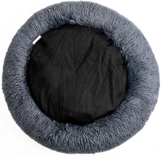 Cat Beds for Indoor Cats - Large Cat Bed Washable 24 inches, Dog Beds for Small Medium Dogs, Anti Anxiety Round Fluffy Plush Faux Fur Cat Bed,Thick Bottom Pet Bed