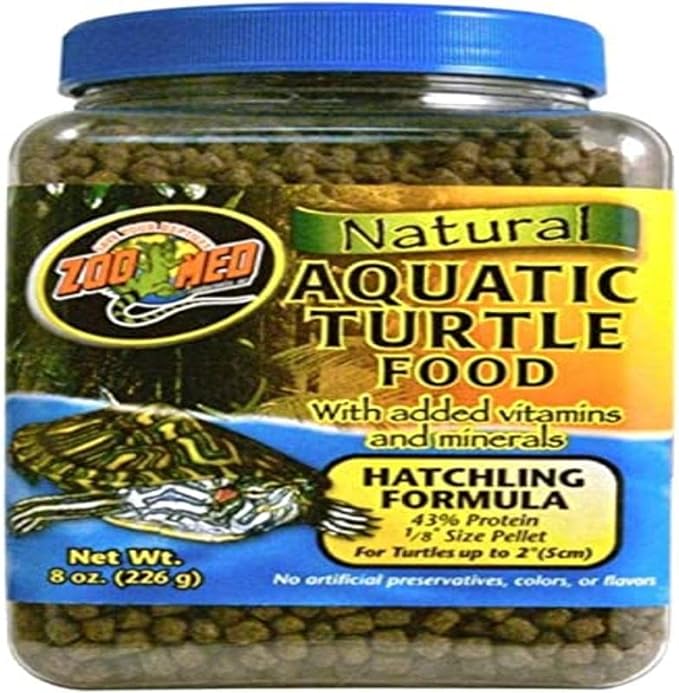 Zoo Med Natural Aquatic Turtle Food, Hatchling Formula, 8-Ounce