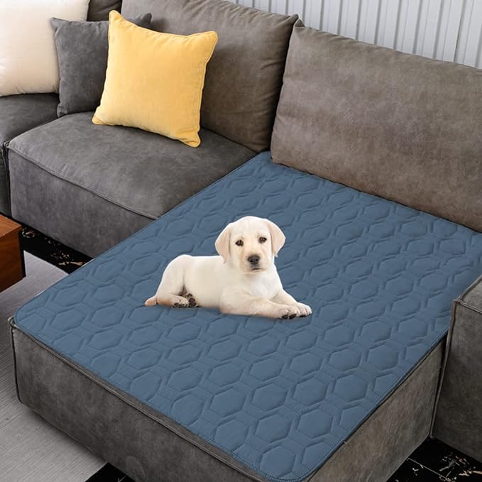 Waterproof and Non-Slip Dog Bed Cover and Pet Blanket Sofa Pet Bed Mat ,car Incontinence Mattress Protectors Furniture Couch Cover for Most Cats Dogs,Pets<82x102- Navy Blue>