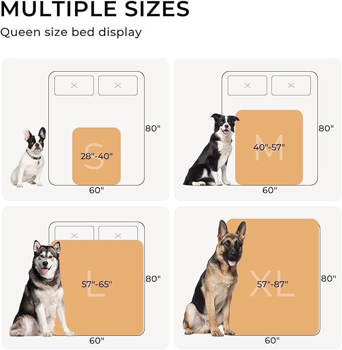 Waterproof Pet Blanket, Liquid Pee Proof Dog Blanket for Sofa Bed Couch, Reversible Sherpa Fleece Furniture Protector Cover for Small Medium Large Dogs Cats, Grey White X-Large(85" x 57")