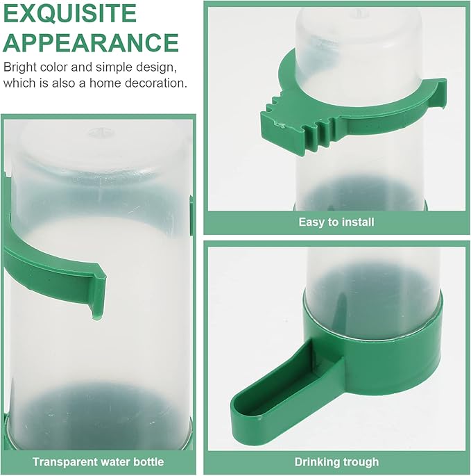 10pcs Automatic Bird Water Dispenser Bird Feeder Drinker Waterer for Pigeon Quail Lovebirds Parrot Drinking Bottle