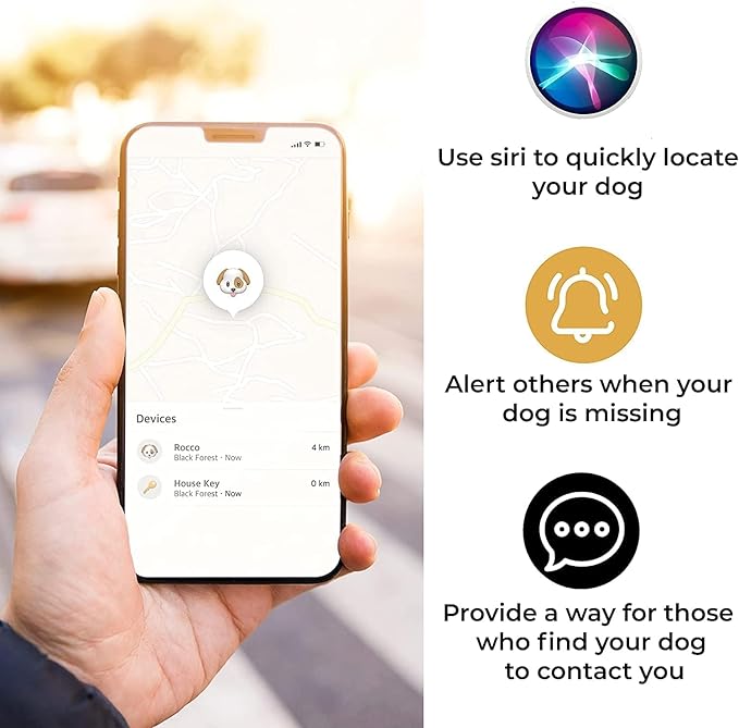 Pup Culture AirTag Dog Collar Holder, Extra-Durable, Lightweight, and Protective AirTag Case for Dog Collar - Track Your Pet Using an Apple AirTag - Dog Collar AirTag Holder- Grey 1.5 Inch Collar