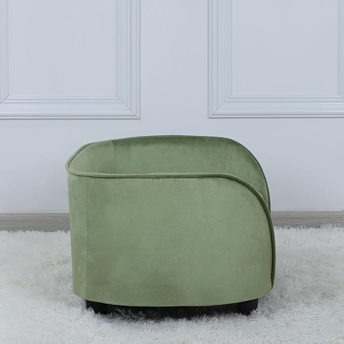 Dog Sofas and Chairs for Small Pet/Cat Sofa Chair with Velvet Fabric/Pet Sofa Bed with Comfortable Washable Cushion/Dog Bed for for Small Dog Rest Using (Green)