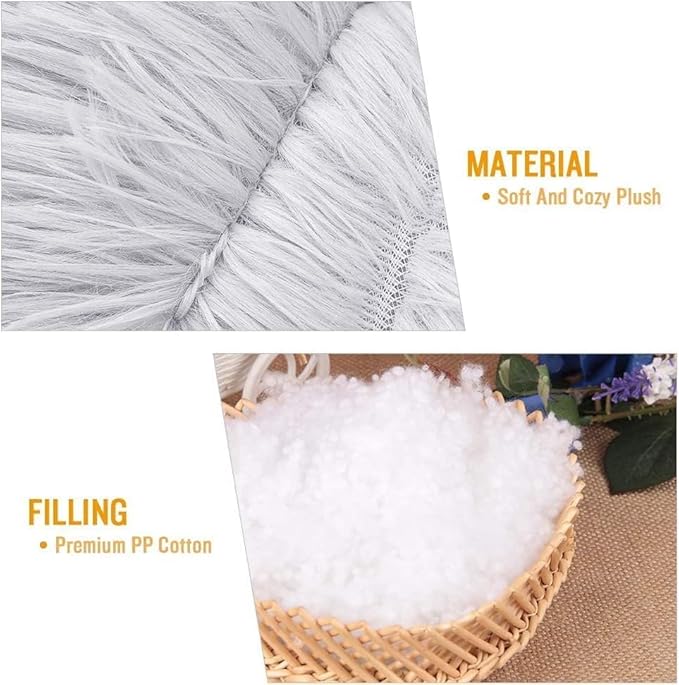 Cat Beds for Indoor Cats - Cat Bed Washable 20/24 inches, Dog Beds for Small Medium Dogs, Anti Anxiety Round Fluffy Plush Faux Fur Cat Bed,Thick Bottom Keep Pets Off The Cold Tile