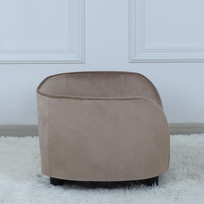 Dog Sofas and Chairs for Small Pet/Cat Sofa Chair with Velvet Fabric/Pet Sofa Bed with Comfortable Washable Cushion/Dog Bed for for Small Dog Rest Using (Brown)