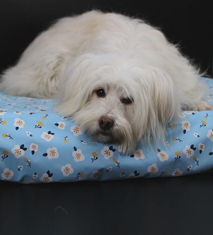 Dog Bed Cover with Elastic Band Waterproof Replacement Washable Plastic Slipcover 54 x 44 inch