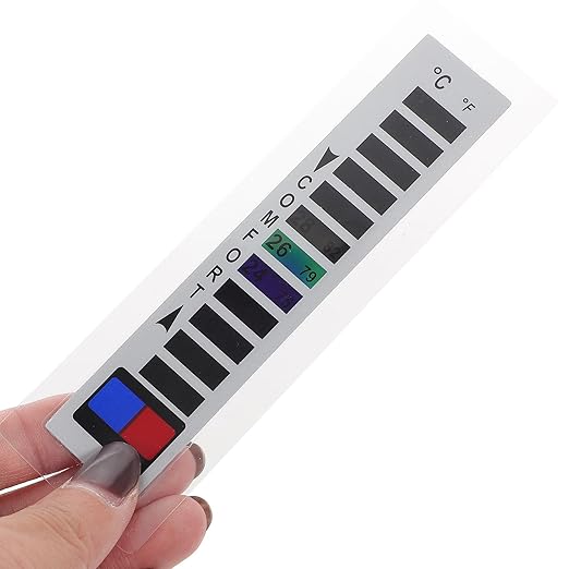 10pcs Liquid Crystal Suite Thermometer Strips Fish Tank Temperature Gauge Strip Fish Tank Temperature Brewing Supplies Sticker Thermometer Down Jacket Supplies Aquarium