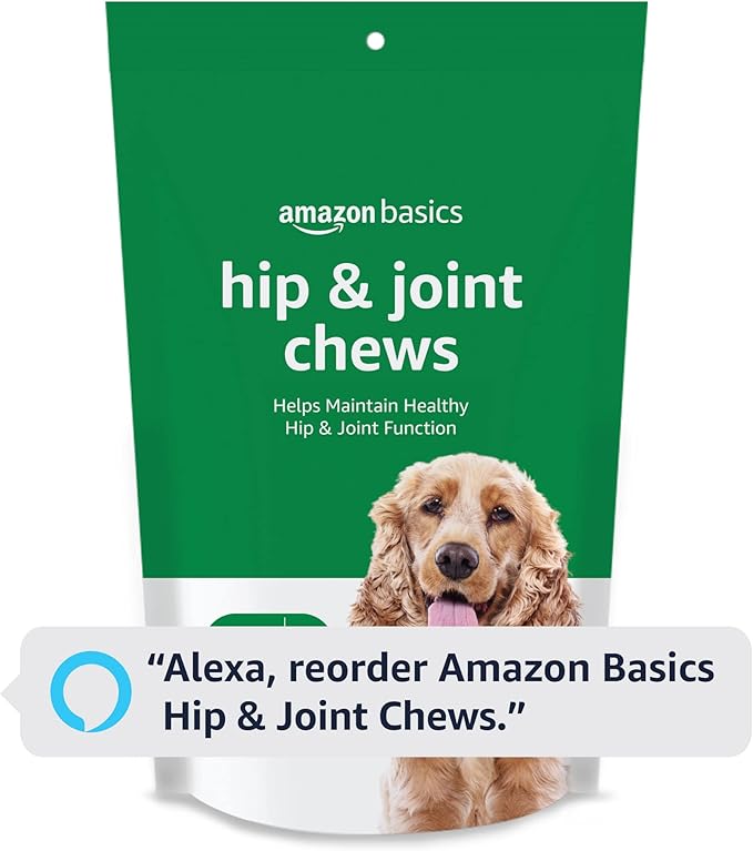 Amazon Basics Dog Hip & Joint Supplement Chews, 60 Count (Previously Solimo)