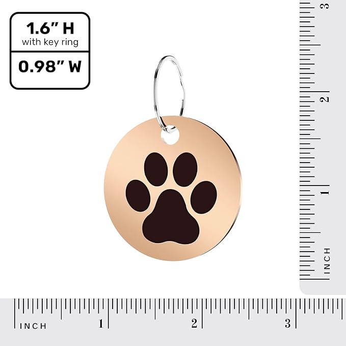 MYLUCKYTAG Stainless Steel QR Code Pet ID Tags Cat Tags - Pet Online Profile - Scan QR Receive Instant Pet Location Alert Email