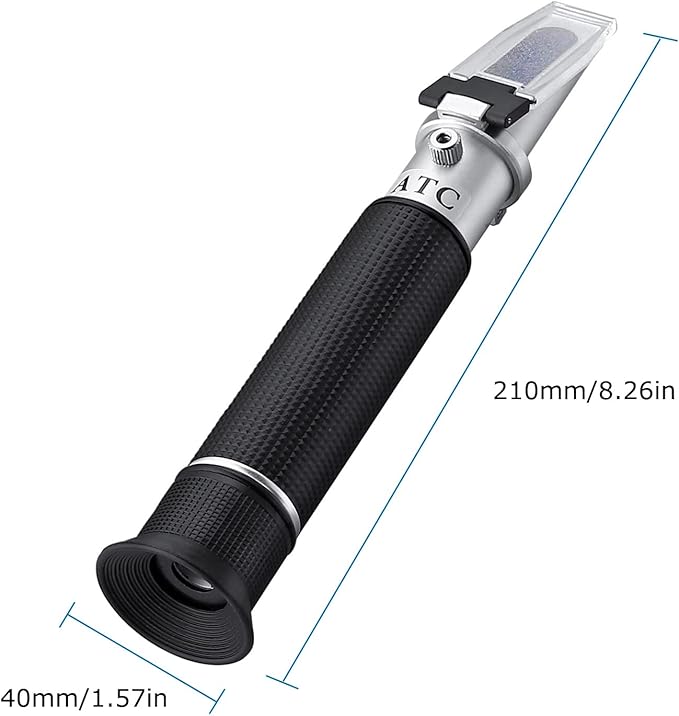 AUTOUTLET Refractometer 3-in-1 Animal Clinical Refractometer with ATC Function Measuring Animal's Urine Specific Gravity and Serum Protein for Veterinary and Pet Owner