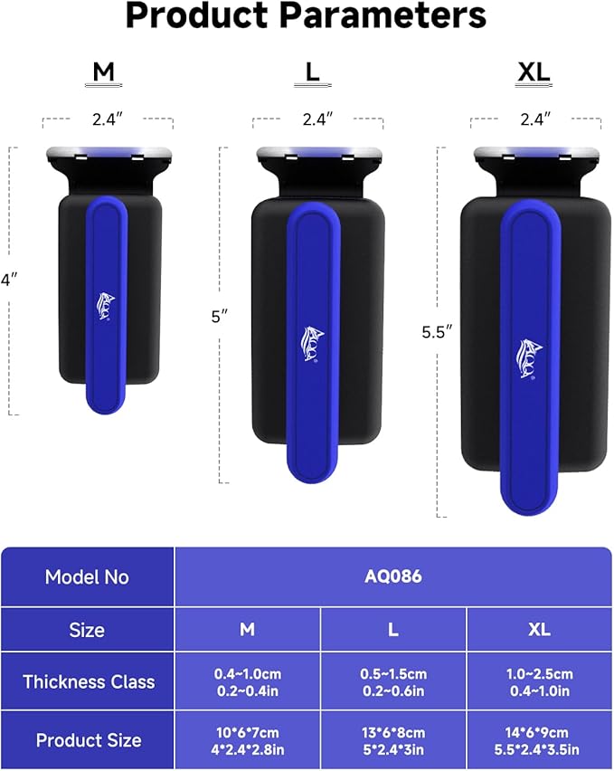 AQQA Magnetic Aquarium Fish Tank Glass Cleaner, Dual-Blades Algae Scraper Glass Cleaner Scrubber, Double Side Floating Aquarium Magnetic Brush for 0.2-0.6 Inch Thick Glass Aquariums Tank (L)