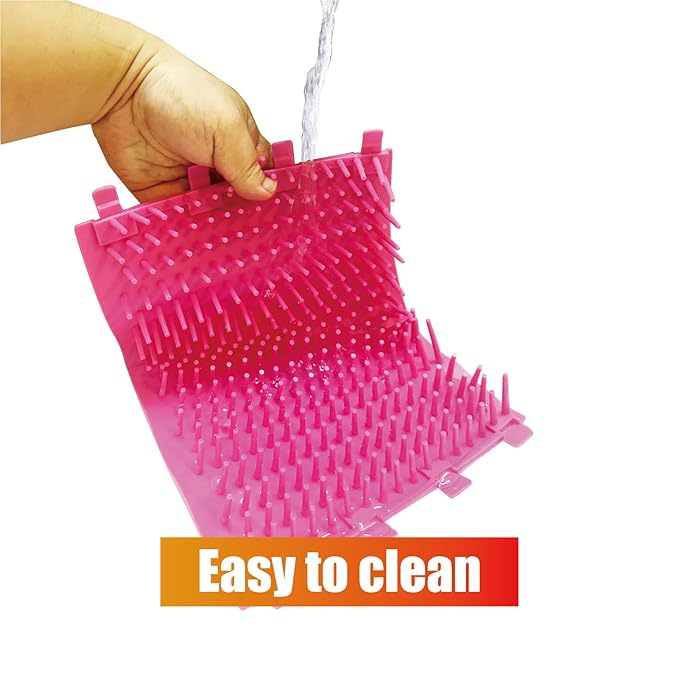 Dog Paw Cleaner for Dogs,Dog Paw Washer with Handle,Portable Pet Paw Cleaner, Medium,6 in., Pink