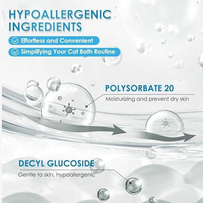 Mooncat Waterless Cat Shampoo, Licking Safe Dry Shampoo for Sphynx Cats, No Rinse Foam Cat Bath, Grooming for Cat, Kitten Sensitive Skin, Paraben Free, Oil Control, pH Balanced (5 oz) Shampoo ONLY