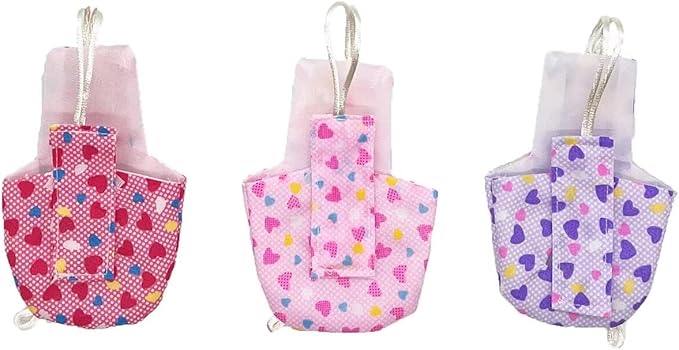 3 PCS Cute Birds Suit Parrots Holiday Reusable Heart Pattern Decoration Pet Bird Clothes 2 Sizes for Parrot Pet Chicks