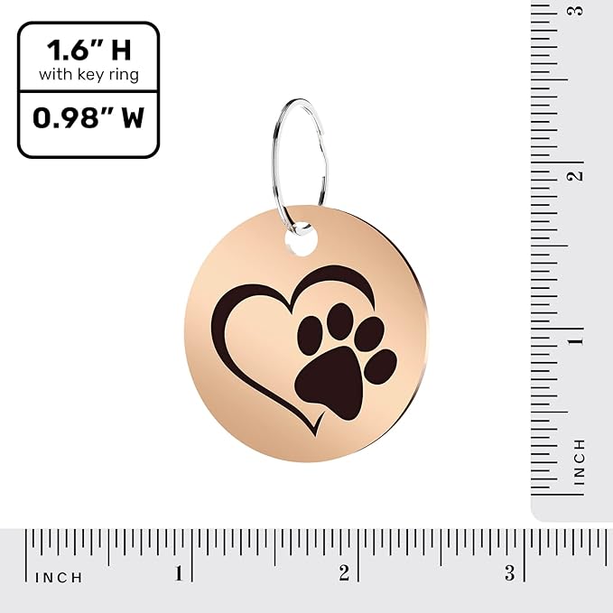 MYLUCKYTAG Stainless Steel QR Code Pet ID Tags Cat Tags - Pet Online Profile - Scan QR Receive Instant Pet Location Alert Email