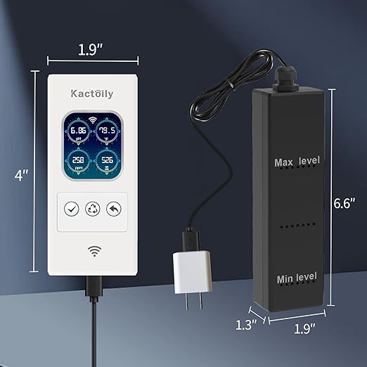 Newest Smart Fish Tank Water Monitor 4-in-1 pH/TDS/EC/Temp 24h Online APP Monitoring for Freshwater Aquarium (WiFi Version)